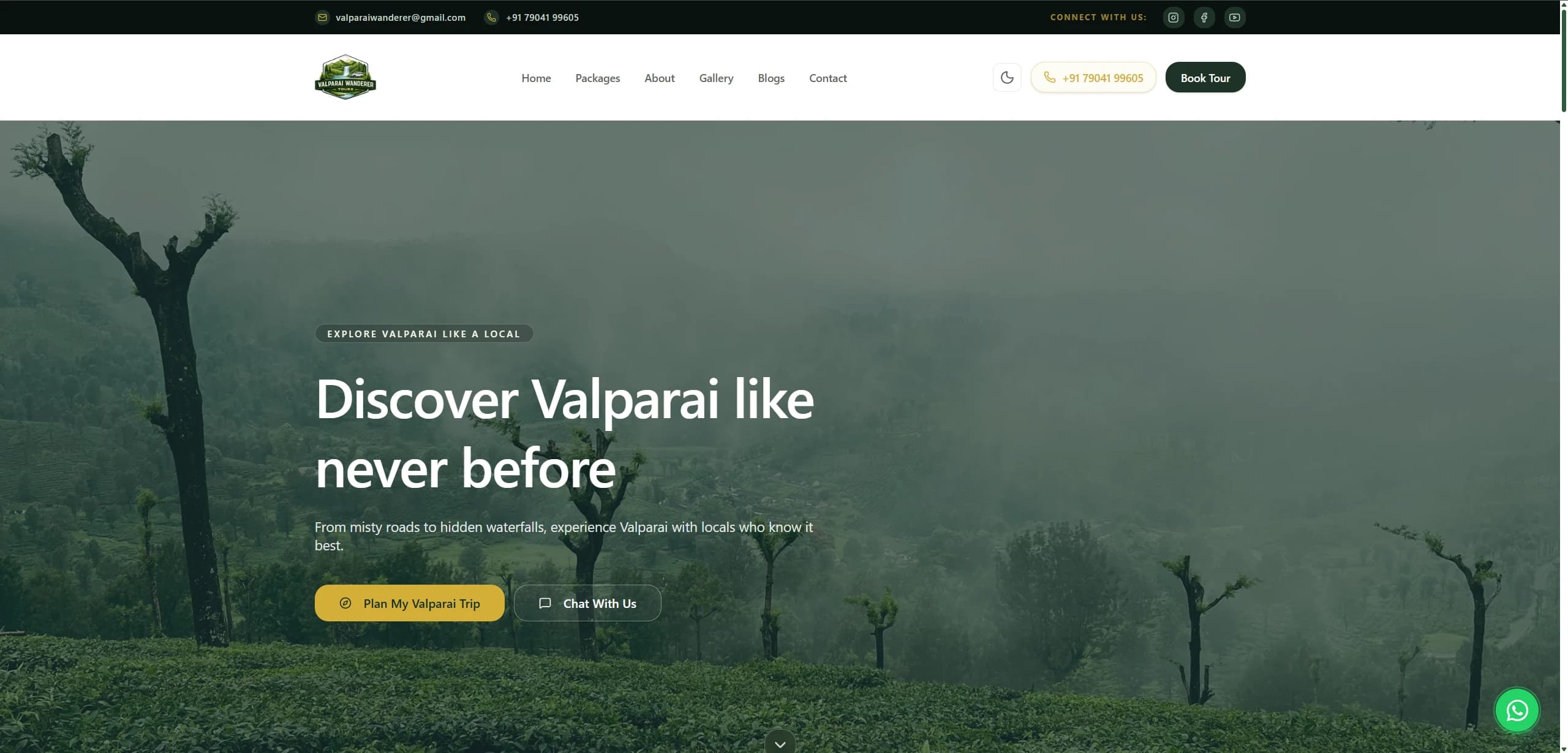 Valparai Wanderer Tours Screenshot