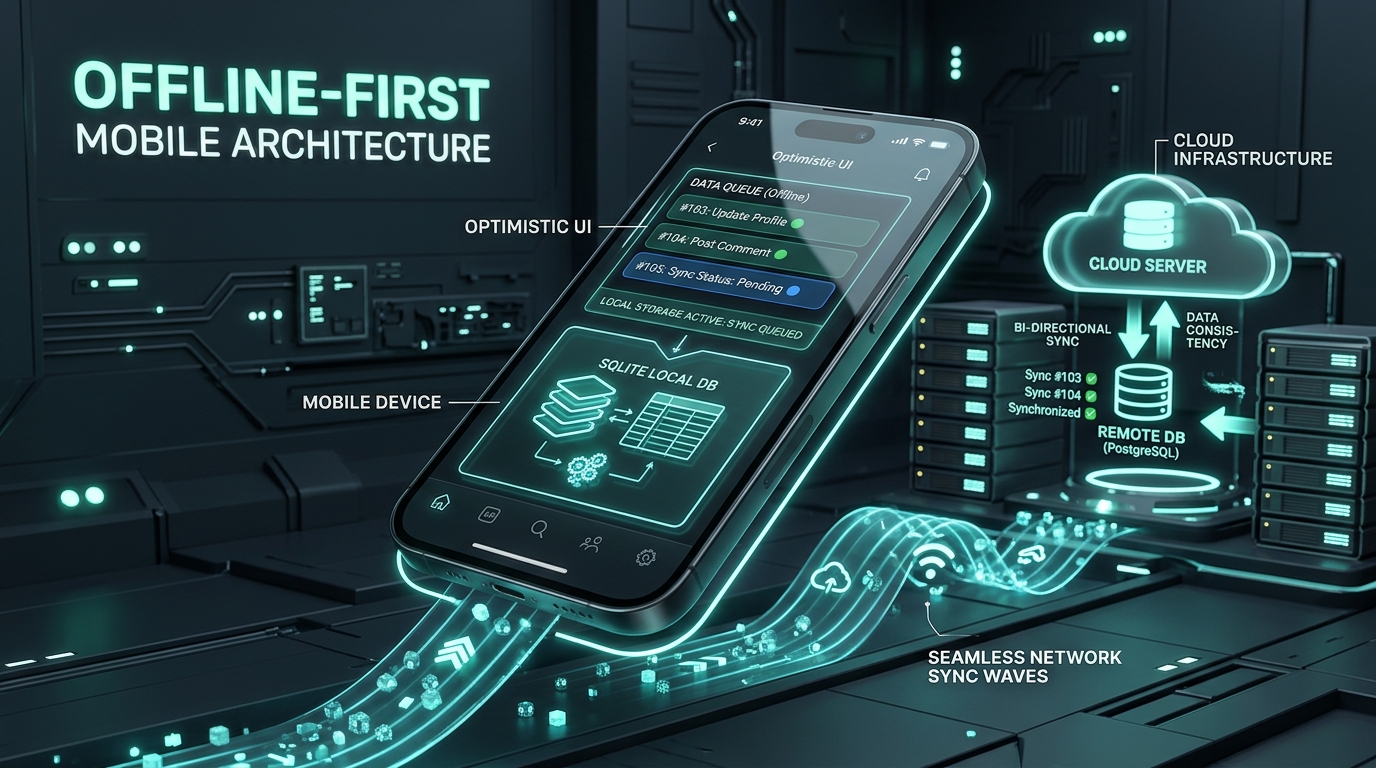 Offline-first mobile apps that handle intermittent connectivity